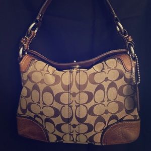 Coach Signature Turn Lock Hand Bag